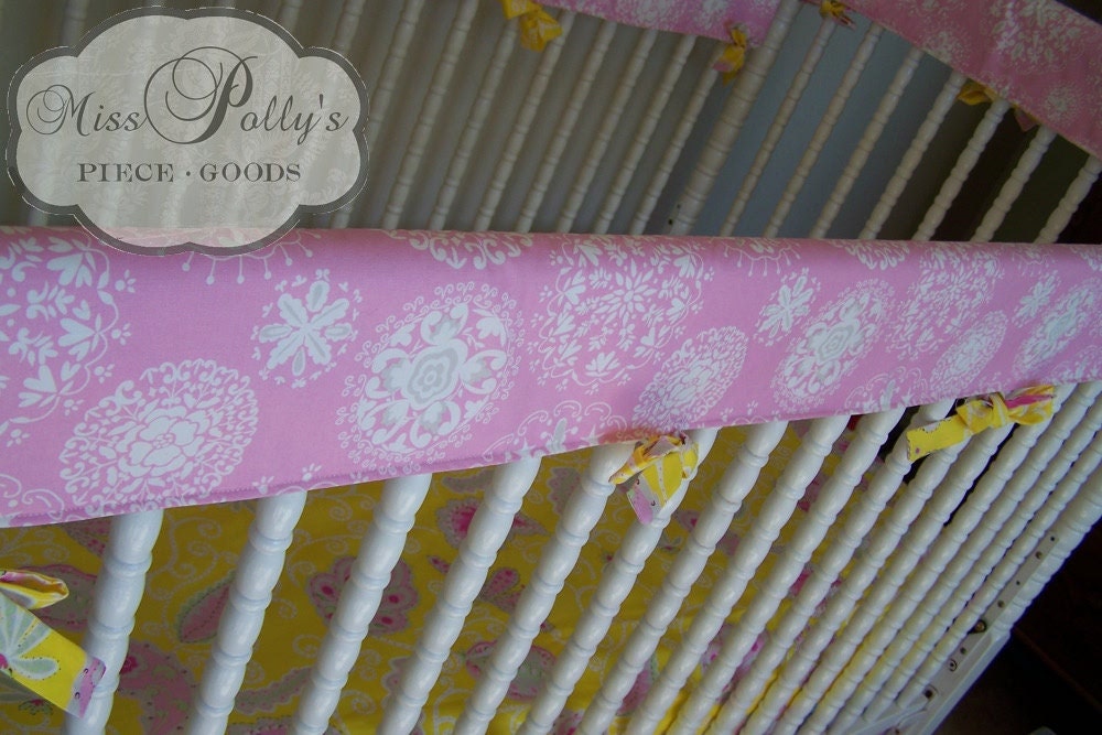 Custom Baby Crib Bedding- Design Your Own- Rail Cover- Crib Rail Teething Guard