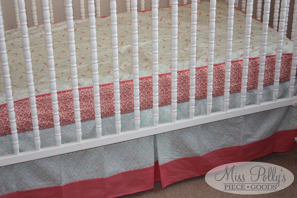 Custom Baby Crib Bedding- Design Your Own-  All in One Sheet- Bumperless Crib Bedding