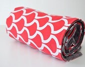 Baby Blanket, Billow and White Bubble Dot Minky