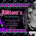 DIY Rockstar Girl Birthday party PRINTABLE  Photo Invitation 3 pink black purple teal guitar rock star