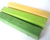 Hair Chalk : Green Trio - Set of three Green Yellow Hair Chalks for Ombre Hair