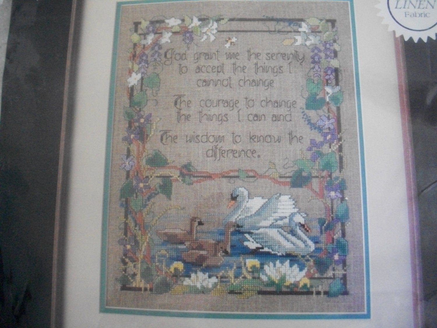 Prayer For Serenity Counted Cross Stitch Kit By Sewilikepatterns