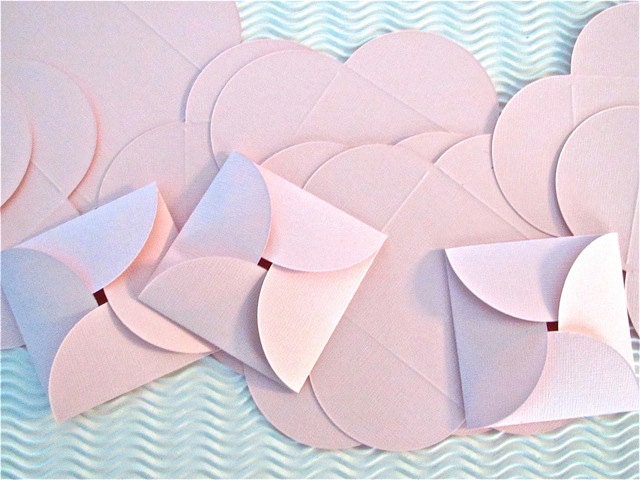 36 teeny tiny miniature petal envelope note card sets in your choice of colors stationery party favors weddings love note tooth fairy