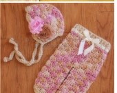 INSTANT DOWNLOAD - Crochet Pattern Set Includes patterns for Sweet Baby Bonnet  and  Baby Shelly Pants