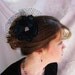 Peacock Green Bridesmaid Fascinator Embroidered Flower Swarovski Crystals Wedding Accessory