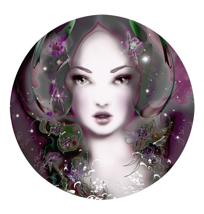 Fashion Illustration - Print from original illustration - Beauty Portrait of a girl