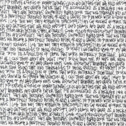 Half Yard Architextures Field Notes in Charcoal, Carolyn Friedlander, Robert Kaufman Fabrics, 100% Cotton Fabric