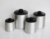 Mid-Century Aluminum Canister Set