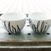 mr. and mrs. last name coffee mugs - wedding date on handle - set of two (2) black and white hand painted design