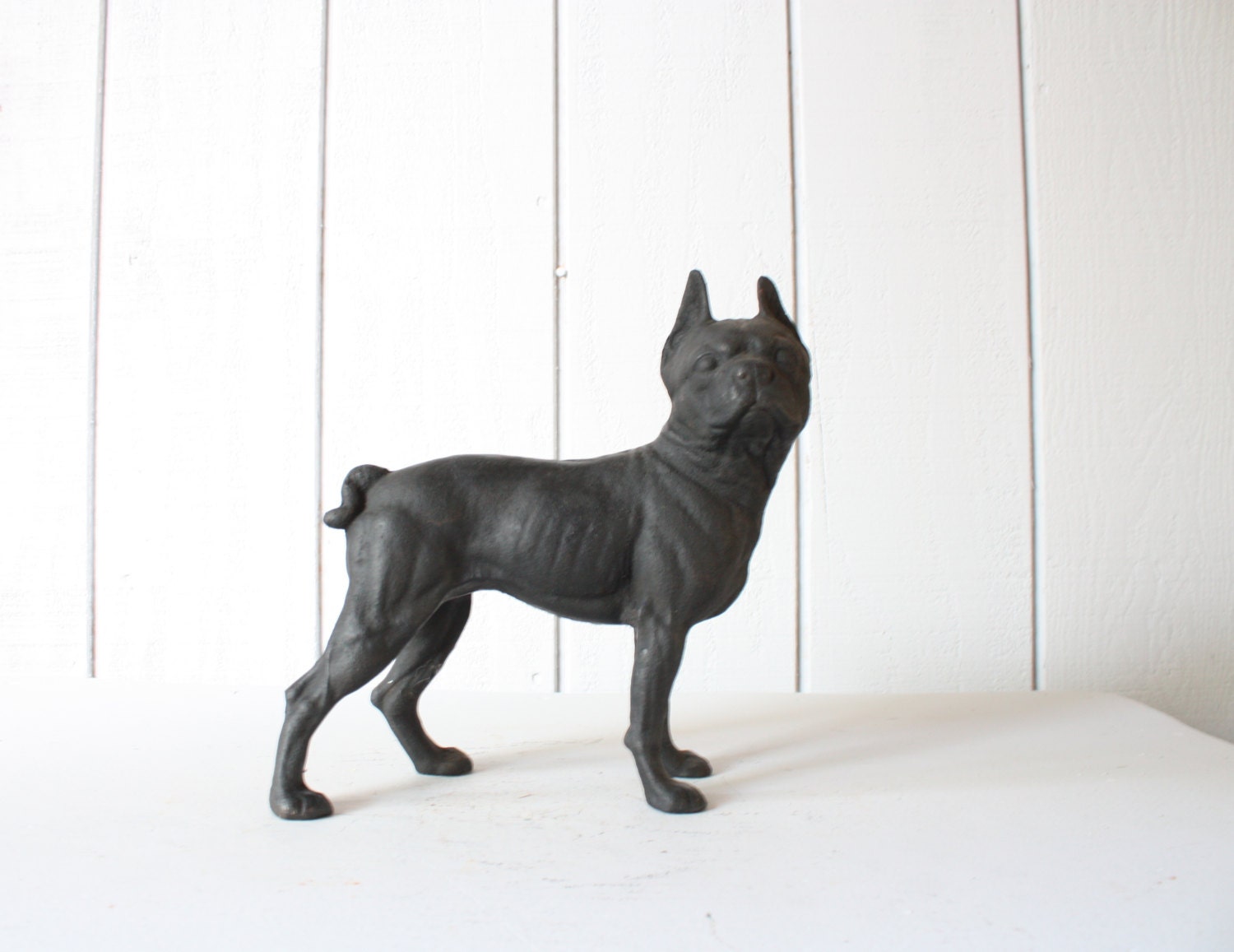 Cast Iron Boston Terrier // Hubley Doorstop