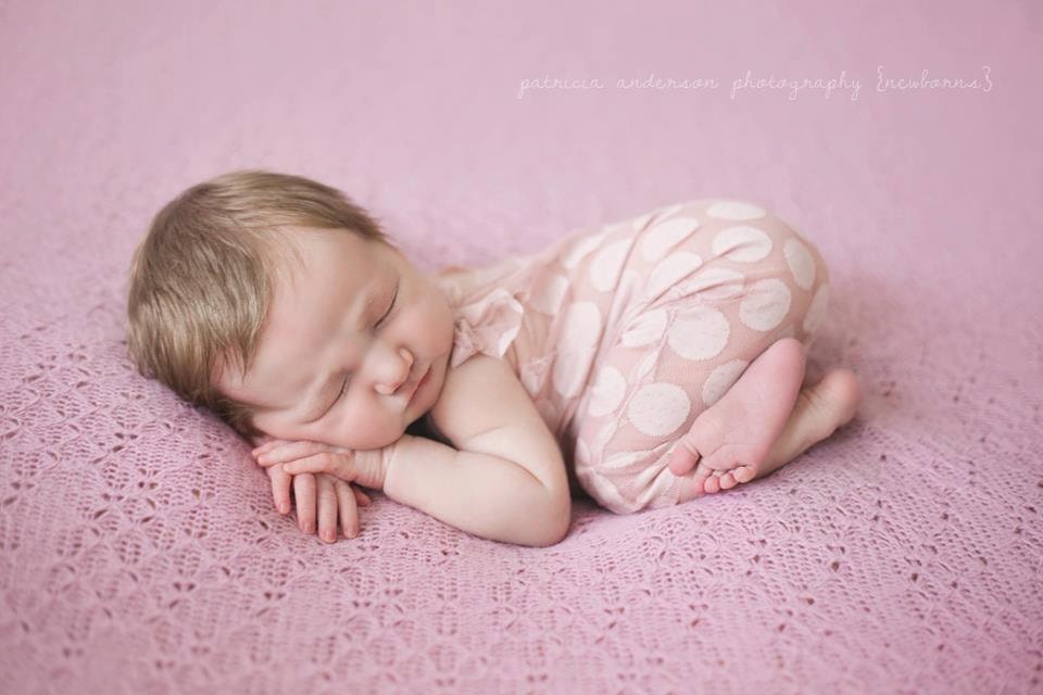 Newborn Pink Polka Dot Lace Romper