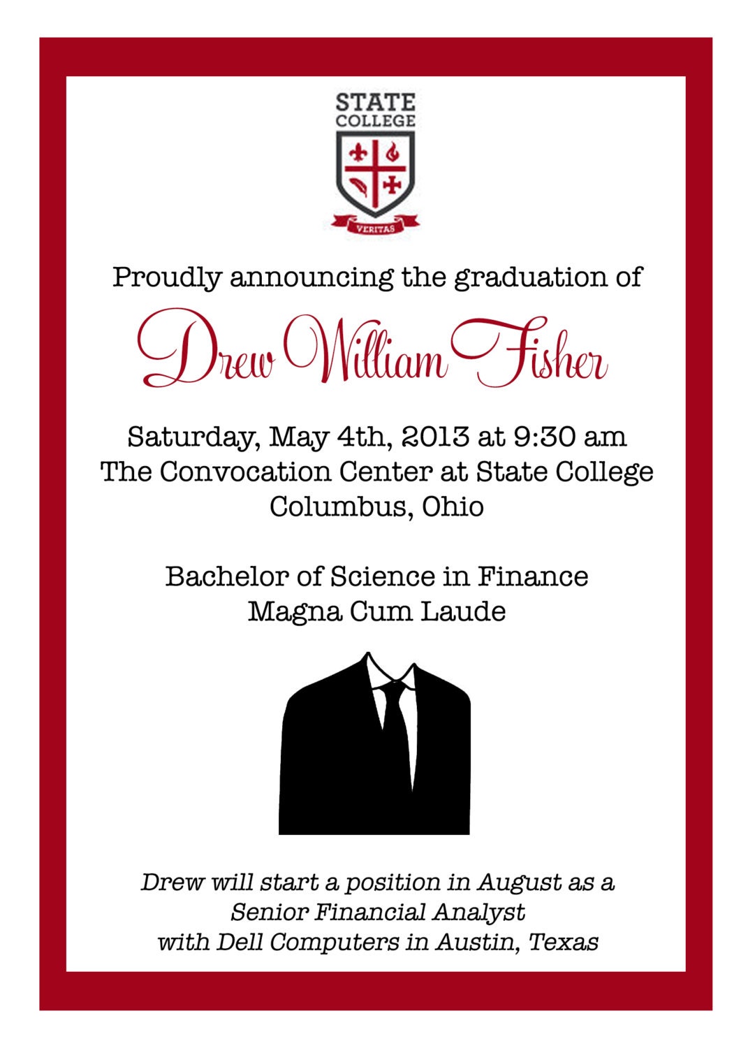 Custom Graduation Announcement