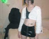 fluffy crop angel sweater S