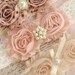 Vintage Headband - Chocolate Chip Collection - One Headband - Flower Girl, bridesmaids, shabby chic colors