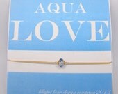 Gemstone Dainty Necklace, Single Drop Gemstone Necklace, Dainty Gemstone Necklace, Gift with Card