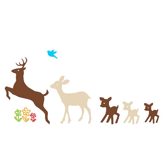 Deer Family Car Decal Sticker - Custom