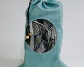 Teal travel shoe bag