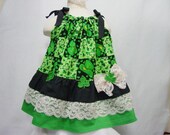 Girls St. Patrick's Day Pillowcase Style Dress 3T / 4T Ready to Ship Handmade Boutique Children Clothing