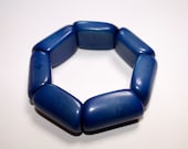 Blue Tagua Bracelet -Boho- Eco-friendly Jewelry