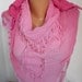 Pink Shawl Scarf Cowl Scarf Women Scarves Lace Scarf - Pink Tones - fatwoman