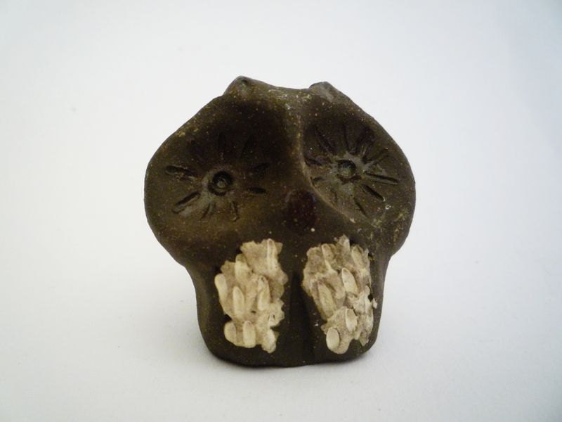 Vintage Terra Cotta Little Owl Figurine