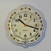 Vintage German Ceramic Wall Clock from Alfa Handpainted