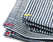 Railroad Stripe Denim Placemats -set of 2- Workshop Collection