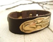 Bronze Arrow Leather Cuff