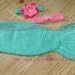 Crochet Disney Ariel The Little Mermaid Costume - Cocoon Tail, Flower Headband, Bandeau style Bikini Top - photo prop - for newborn to 2 mo