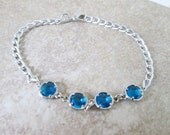 Blue swarovski Crystal Bracelet