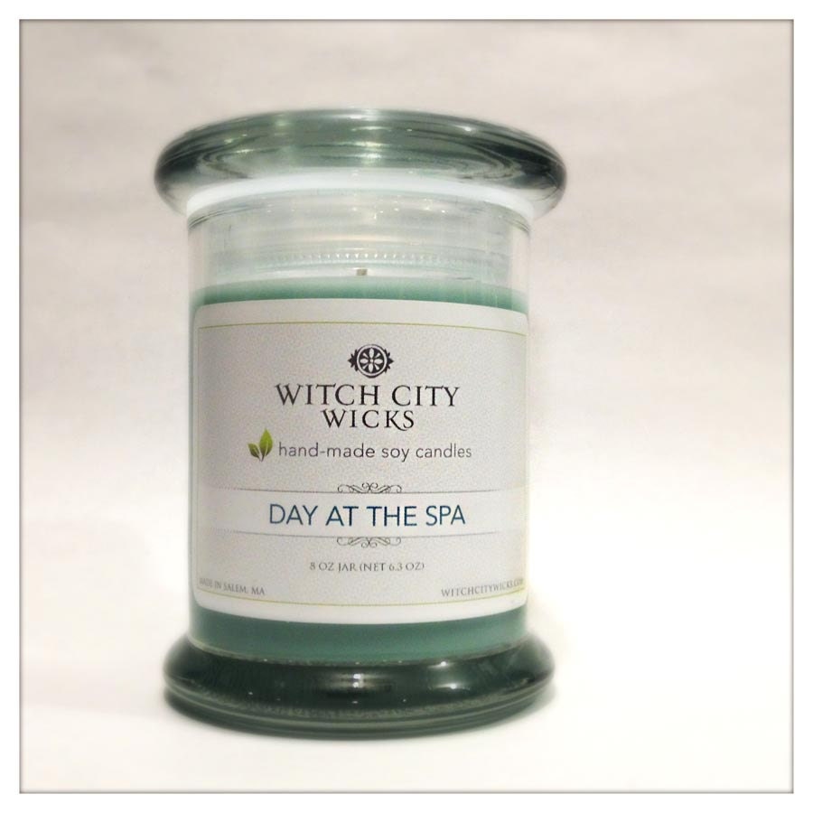 Day at the Spa scented natural soy candle in 8 oz jar Mother's Day gift/ Wedding gift/ Bridesmaid gift