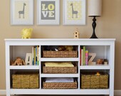 Giraffe Children's Wall Art, Children's Art Print, Nursery Decor, Pottery Barn Inspired- Set of three 8x10 prints
