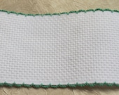 Counted Cross Stitch Fabric Trim, Crocheted Edges, Cross Stitch Fabric