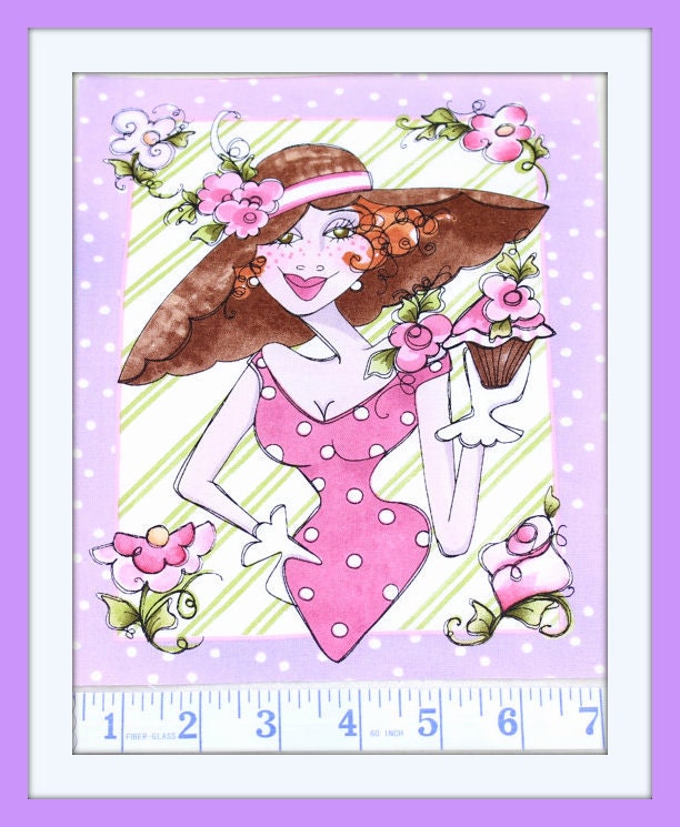 Iron On Applique, On Sale,  Loralie Harris Hey Cupcake Applique, I Combine Shipping and Refund Overages