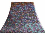 Amethyst Peacock Slip Cover for your exsisting lampshade - stretches to fit perfectly