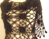 shawl , Bride ,Black ,Flower  ,Flowered ,Accessories, Scarf ,Mohair ,Shawl, Romantic ,Gift  ,Neckwarmer,Ready ,Shipping,collar,warm,wrap