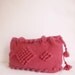 Christmas Rose color Crocheted Handbag afghan crochet pink bag spring fashion bag mother day gift tote purse