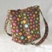 Brown Owl Purse Tote Bag Neon Owls Flowers Butterfly Fabric Handbag Small Fabric Bag Teen Purse Shoulder Bag