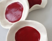Pantone 2013 Samba - set of 3 ombre nesting bowls, ombre decor, red home decor, crimson home decor