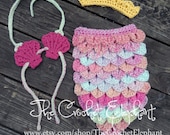 Mermaid Princess Set, Newborn, Ready to Ship