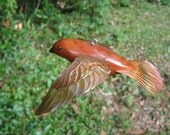 sparrow wood carving -ornament -garden decoration-no 1