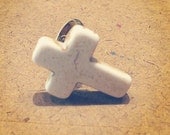 SALE Beige Cross Ring Adjustable