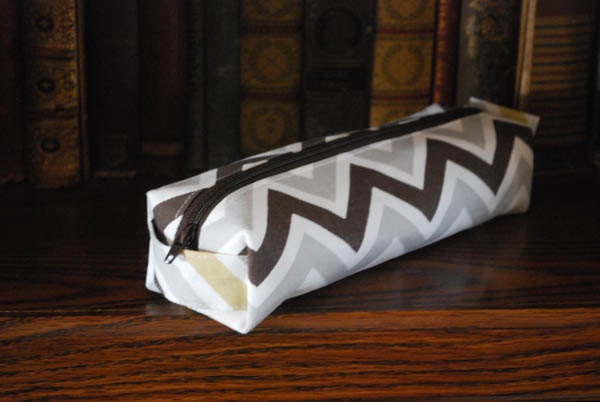 boxy chevron pencil case