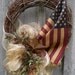 Americana Wreath, Patriotic Wreath, Fourth of July, Tea Stained Flag