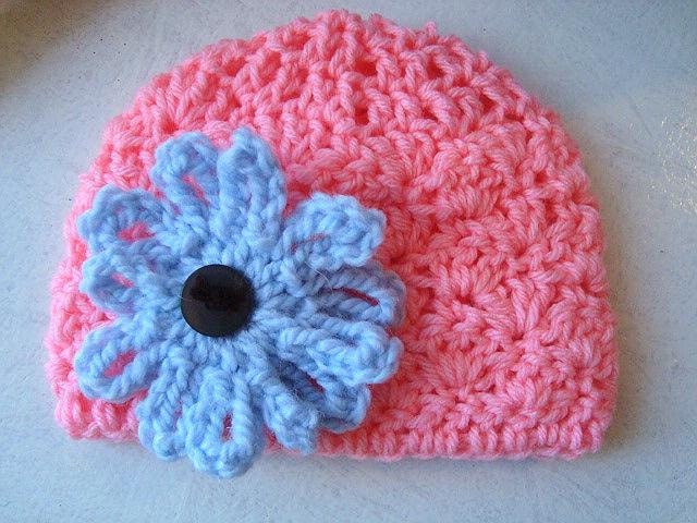 Instant Download PDF Crochet Hat Pattern - Shell Stitch Hat - newborn to age 5 SPP-103