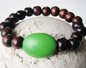 Hypoallergenic Jewelry Green Bracelet Women Jewelry Gift Wood Bracelet Earthy Bracelet Natural Jewelry Bohemian Jewelry Stone Bracelet