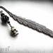 Poe Nevermore Grimoire Bookmark Onyx and Silver Skull with Raven Feather, Labradorite and Swarovski Crystals