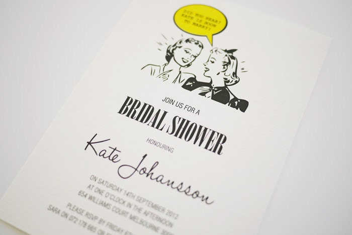 1950 Bridal Shower Invitation Printable Template