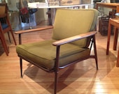 Mid Century Modern Chair Green 1960s