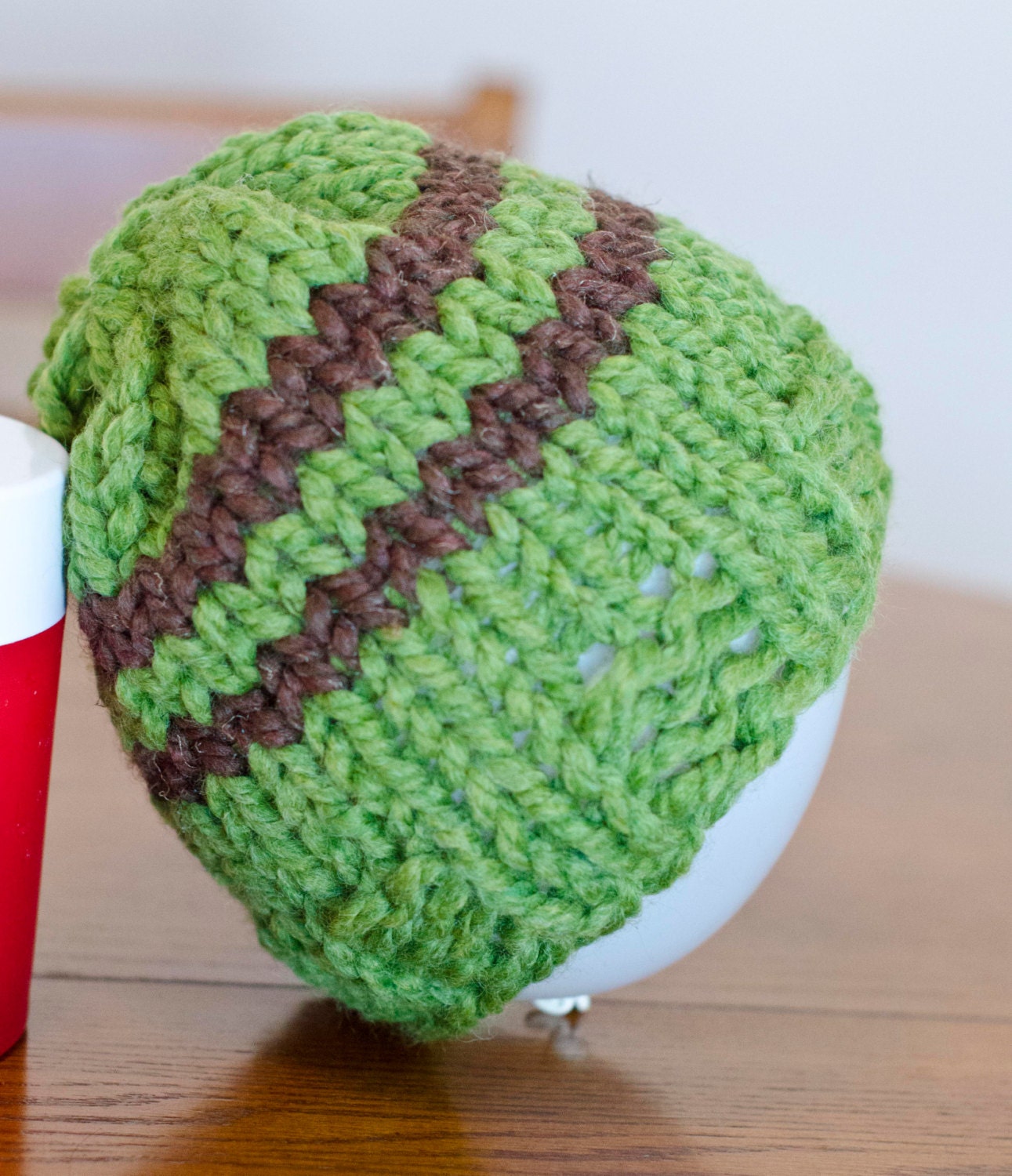 Brown and Green Beanie